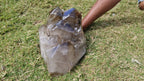 (+12 WEEKS!) Polished XL Cascading Smokey Window Quartz Crystal Cluster x 1 From Madagascar