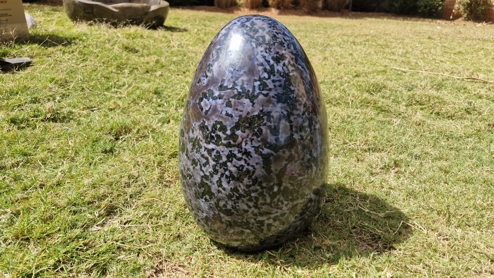 (+12 WEEKS!) Polished XXL Gabro "Merlinite" Gemstone Egg x 1 From Ambatofinandrahana, Madagascar