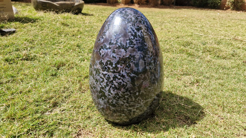 (+12 WEEKS!) Polished XXL Gabro "Merlinite" Gemstone Egg x 1 From Ambatofinandrahana, Madagascar