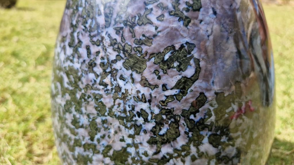 (+12 WEEKS!) Polished XXL Gabro "Merlinite" Gemstone Egg x 1 From Ambatofinandrahana, Madagascar