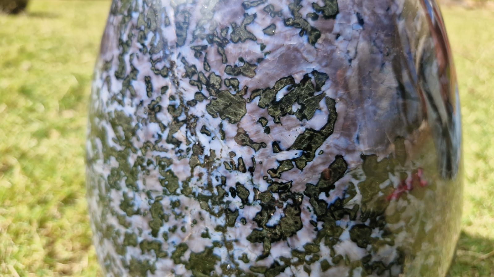 (+12 WEEKS!) Polished XXL Gabro "Merlinite" Gemstone Egg x 1 From Ambatofinandrahana, Madagascar