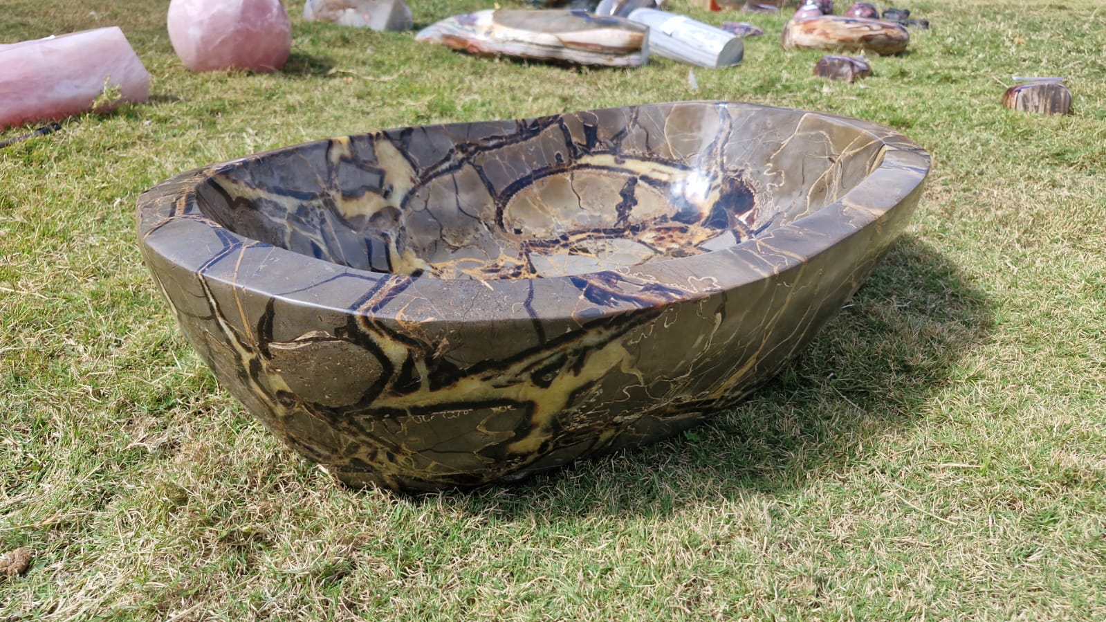 (+12 WEEKS!) Hand Made Polished XXL Septerye Basin x 1 From Mahajanga, Madagascar