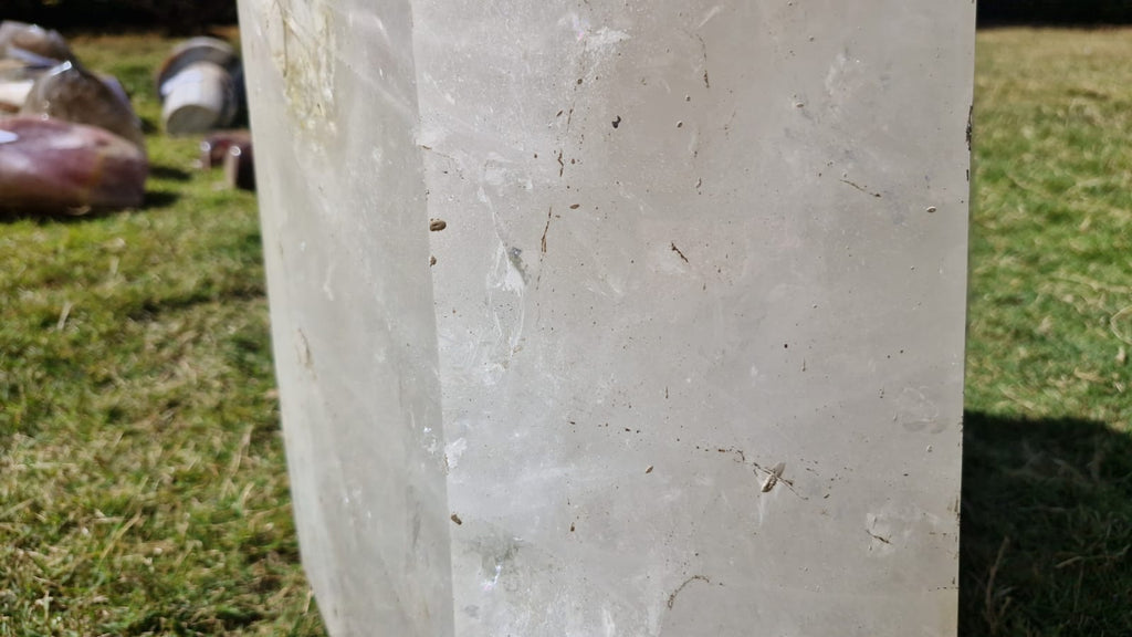 (+12 WEEKS!) Polished XXXL Snow White Quartz Crystal x 1 From Madagascar