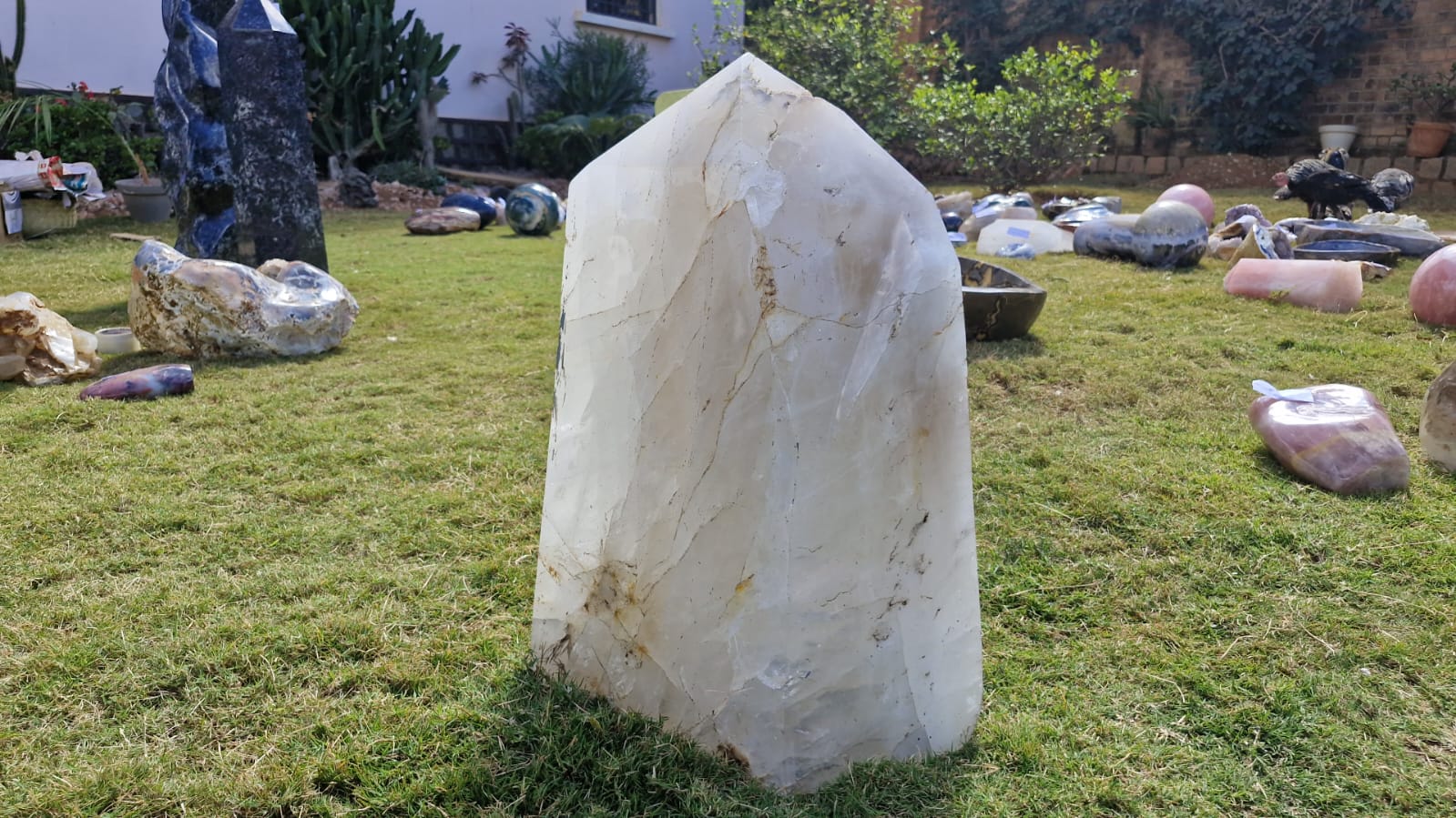 (+12 WEEKS!) Polished XXXL Snow White Quartz Crystal x 1 From Madagascar