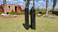 (+12 WEEKS!) Polished XXL Pair of Black Basalt Standing Crystal Towers x 1 From Madagascar