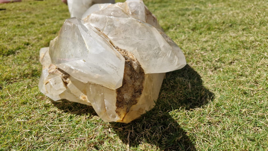 (+12 WEEKS!) Polished and Natural XL Cathedral Quartz Crystal Cluster with Inclusions x 1 From Madagascar
