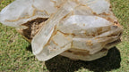 (+12 WEEKS!) Polished and Natural XL Cathedral Quartz Crystal Cluster with Inclusions x 1 From Madagascar