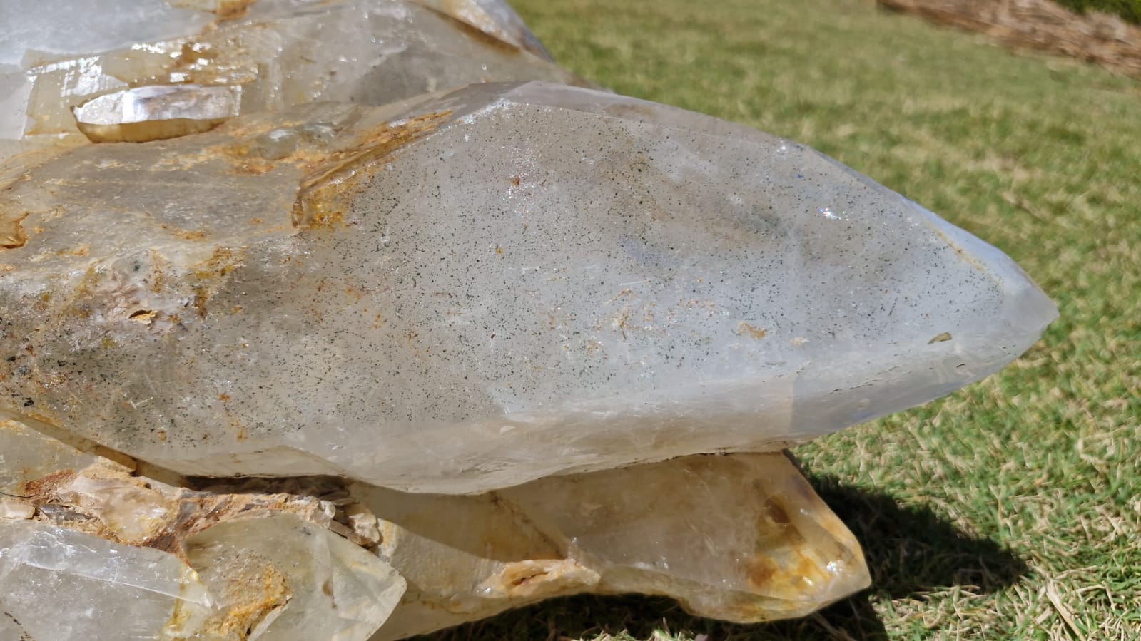 (+12 WEEKS!) Polished and Natural XL Cathedral Quartz Crystal Cluster with Inclusions x 1 From Madagascar
