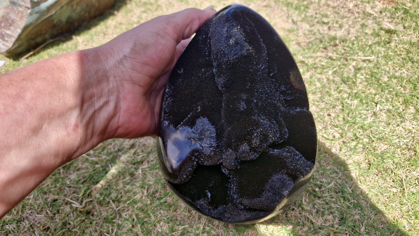 (+12 WEEKS!) Polished and Natural Large Septerye Sauvage Dragons Egg x 1 From Mahajanga, Madagascar