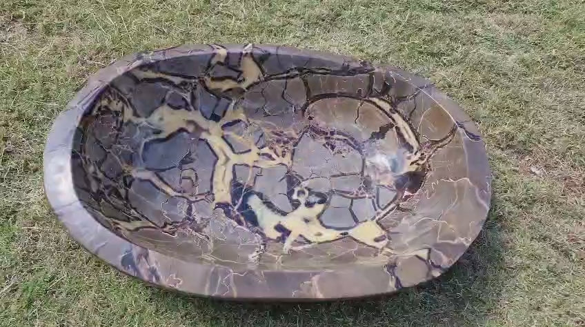 (+12 WEEKS!) Hand Made Polished XXL Septerye Basin x 1 From Mahajanga, Madagascar