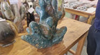 (+12 WEEKS!) Hand Made Polished XL Rare Ocean Jasper Desert Cactus Sculpture x 1 From Boeny, Madagascar