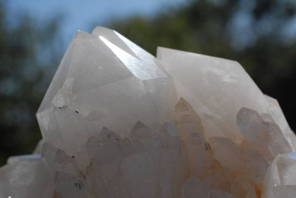 Natural Quartz Cluster With White Phantoms In Tops & Cascading Sides x 1 From Madagascar - TopRock