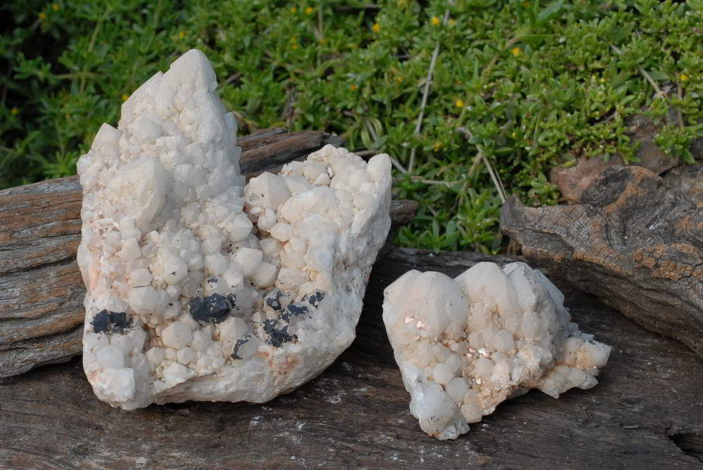 Natural Castle Quartz Clusters x 2 From Madagascar - TopRock