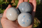 Polished Small Blue Spotted Spinel Spheres x 6 From Ambatofinadrahana, Madagascar - TopRock