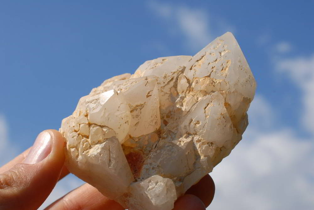 Natural Quartz with Raised Termination & Cascading Windows x 7 From Madagascar - TopRock