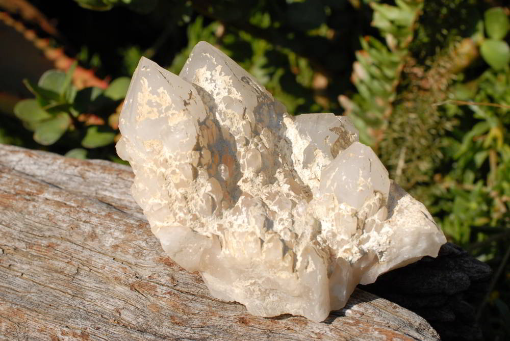 Natural Quartz with Raised Termination & Cascading Windows x 7 From Madagascar - TopRock