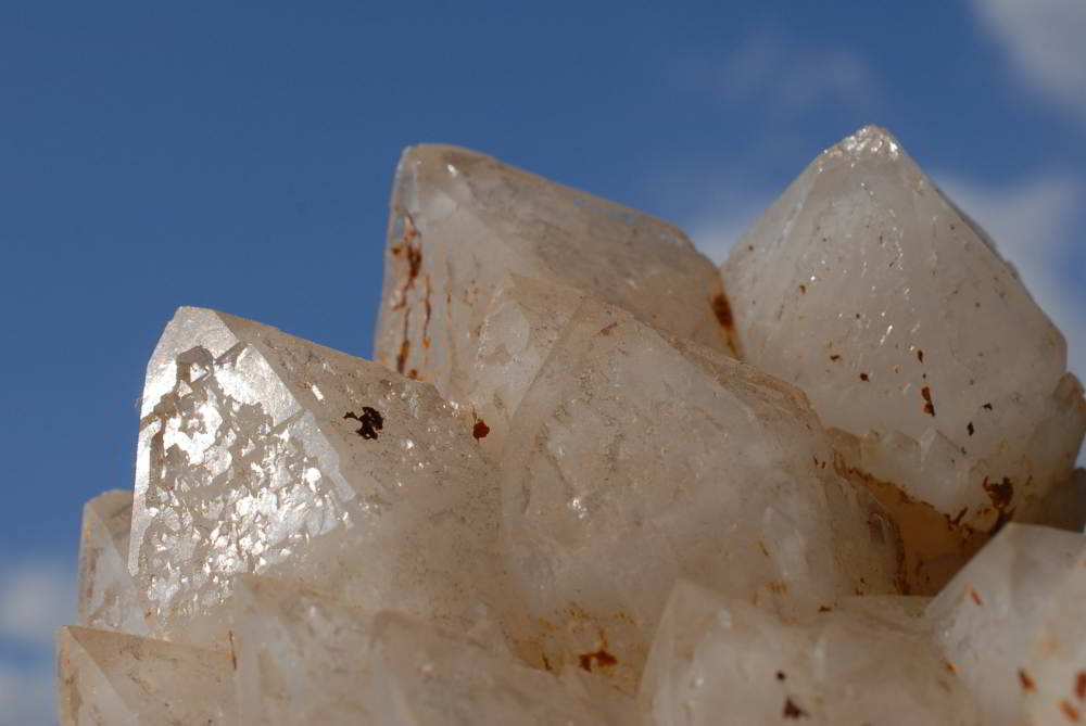 Natural Quartz with Raised Termination & Cascading Windows x 7 From Madagascar - TopRock