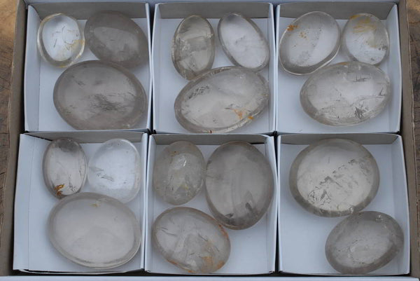 Polished Clear Quartz Crystal Gallets x 17 From Madagascar - TopRock