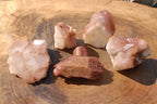 Natural Red Phantom Hematoid Quartz Crystals & Clusters x 5 From Zimbabwe - TopRock