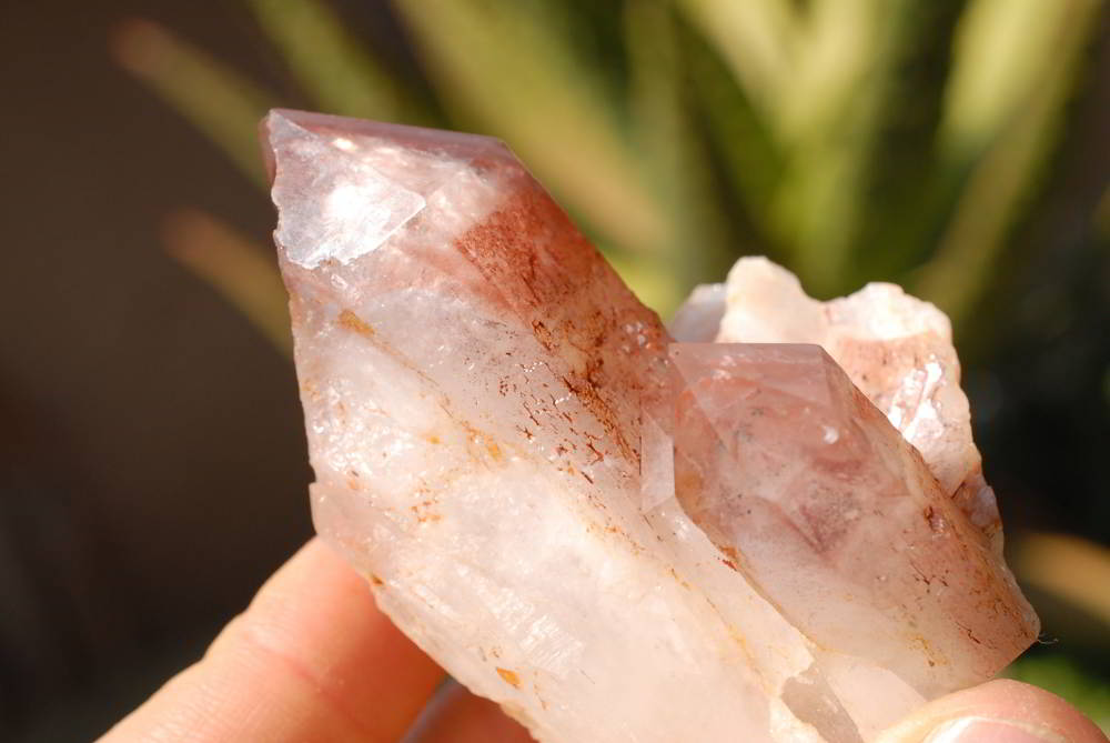 Natural Red Phantom Hematoid Quartz Crystals & Clusters x 5 From Zimbabwe - TopRock