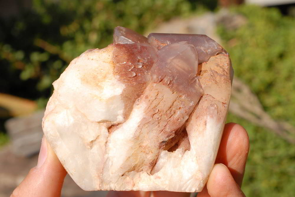 Natural Red Phantom Hematoid Quartz Crystals & Clusters x 5 From Zimbabwe - TopRock