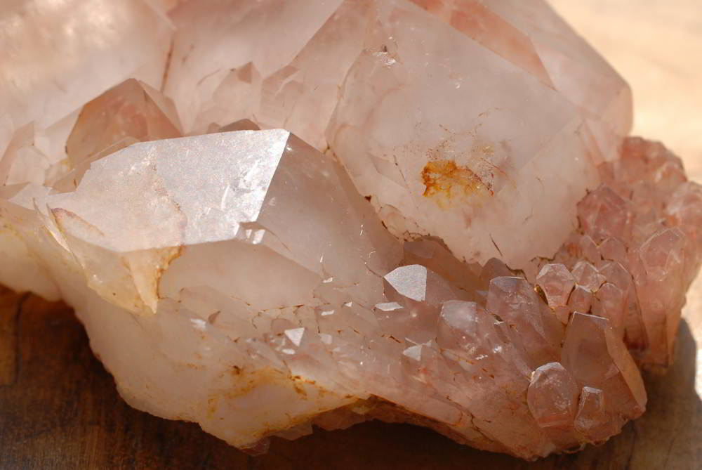 Natural Red Phantom Hematoid Quartz Crystals & Clusters x 5 From Zimbabwe - TopRock