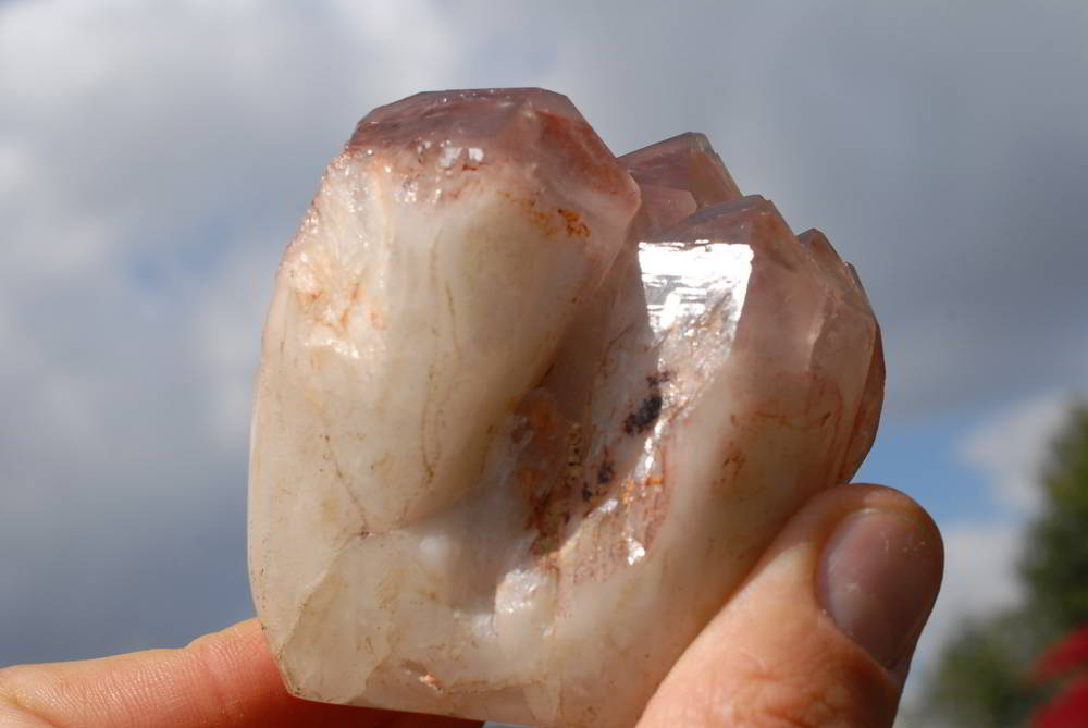 Natural Red Phantom Hematoid Quartz Crystals & Clusters x 5 From Zimbabwe - TopRock