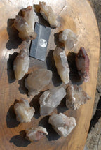 Natural Red Phantom Hematoid Crystals x 12 From Karoi, Zimbabwe - TopRock