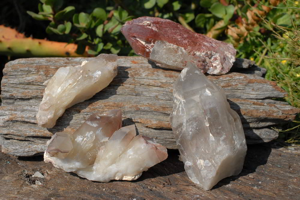 Natural Red Phantom Hematoid Crystals x 12 From Karoi, Zimbabwe - TopRock