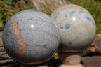 Polished Blue Spotted Spinel Spheres x 2 From Ambatofinadrahana, Madagascar - TopRock