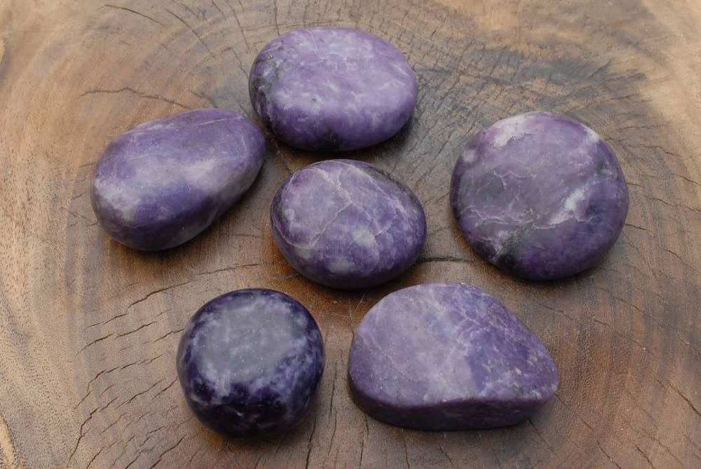 Polished Lepidolite Gallets x 6 From Zimbabwe - TopRock