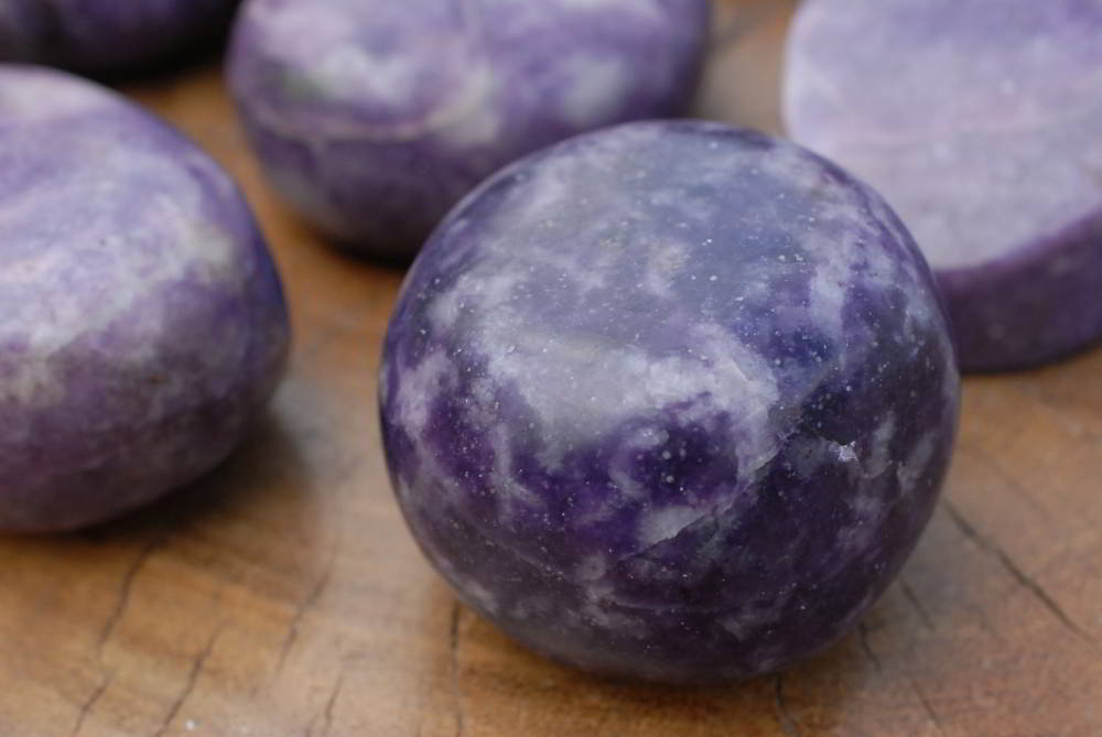 Polished Lepidolite Gallets x 6 From Zimbabwe - TopRock