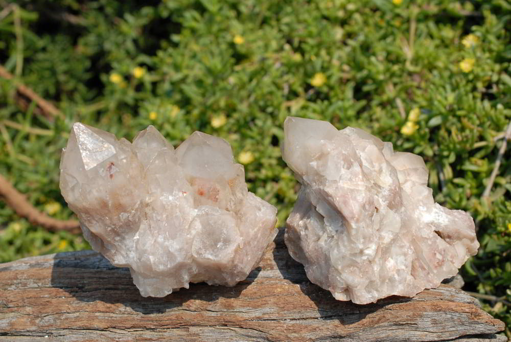 Natural Smokey Phantom Quartz Clusters x 5 From Lwena, Congo - TopRock