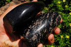 Polished Black Tourmaline Standing Free Forms x 2 From Madagascar - TopRock