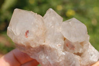 Natural Smokey Phantom Quartz Clusters x 5 From Lwena, Congo - TopRock