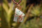 Polished Messina Malachite in Quartz Set In Copper Art Wire Wrap Pendant - sold per piece From Messina, South Africa - TopRock