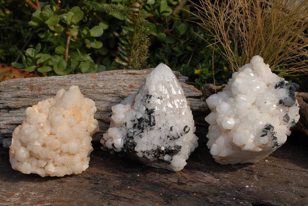 Natural Quartz Crystal Clusters x 3 From Madagascar - TopRock