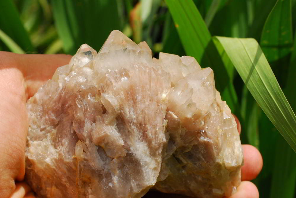 Natural Smokey Phantom Quartz Clusters x 2 From Lwena, Congo - TopRock