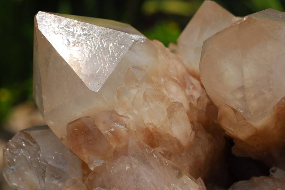 Natural Smokey Phantom Quartz Clusters x 2 From Lwena, Congo - TopRock