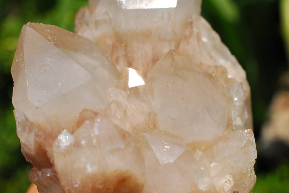 Natural Smokey Phantom Quartz Clusters x 2 From Lwena, Congo - TopRock