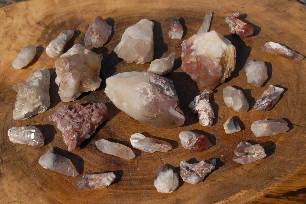 Natural Red Phantom Hematoid Crystals x 32 From Karoi, Zimbabwe - TopRock