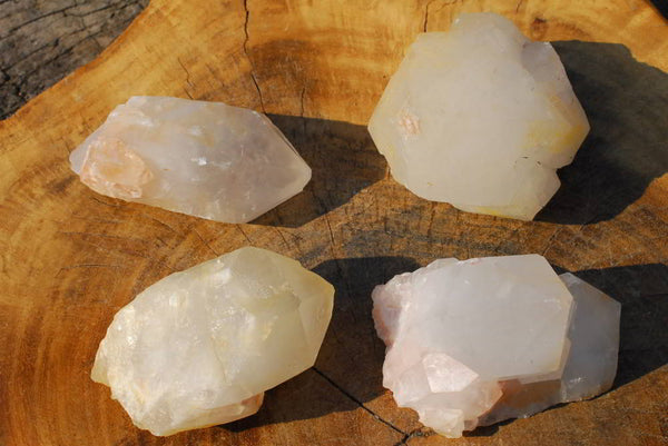 Natural Quartz Large Crystals, Slight Chips But Nice & Cheap x 4 From Madagascar - TopRock