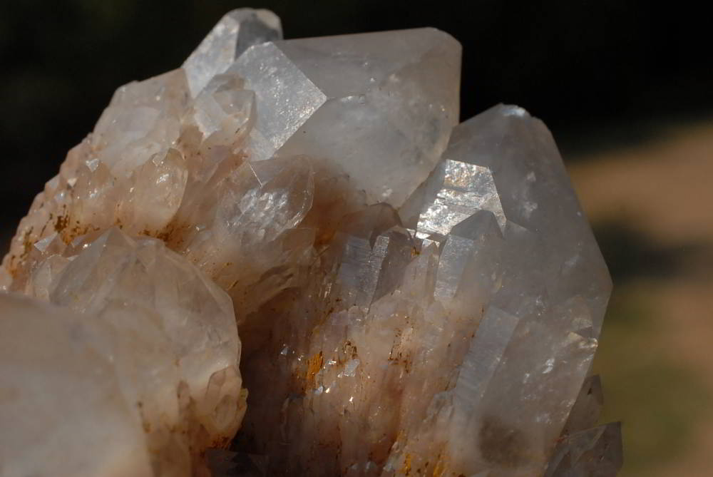 Natural Smokey Phantom Quartz Clusters x 3 From Lwena, Congo - TopRock