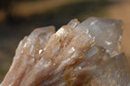 Natural Smokey Phantom Quartz Clusters x 3 From Lwena, Congo - TopRock