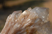 Natural Smokey Phantom Quartz Clusters x 3 From Lwena, Congo - TopRock