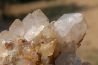 Natural Smokey Phantom Quartz Clusters x 3 From Lwena, Congo - TopRock