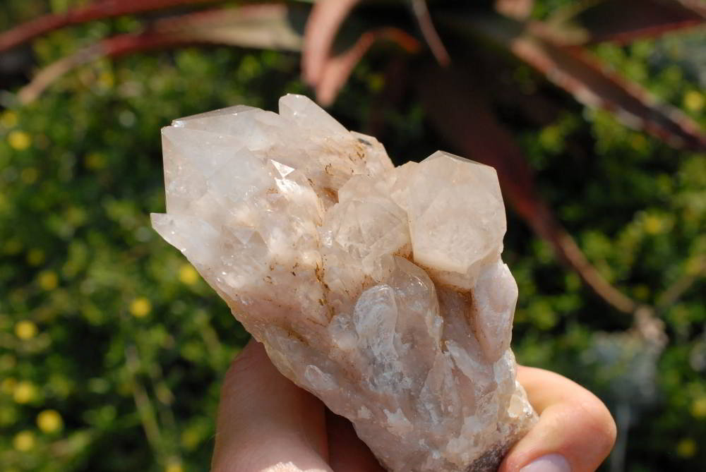 Natural Smokey Phantom Quartz Clusters x 3 From Lwena, Congo - TopRock