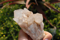 Natural Smokey Phantom Quartz Clusters x 3 From Lwena, Congo - TopRock