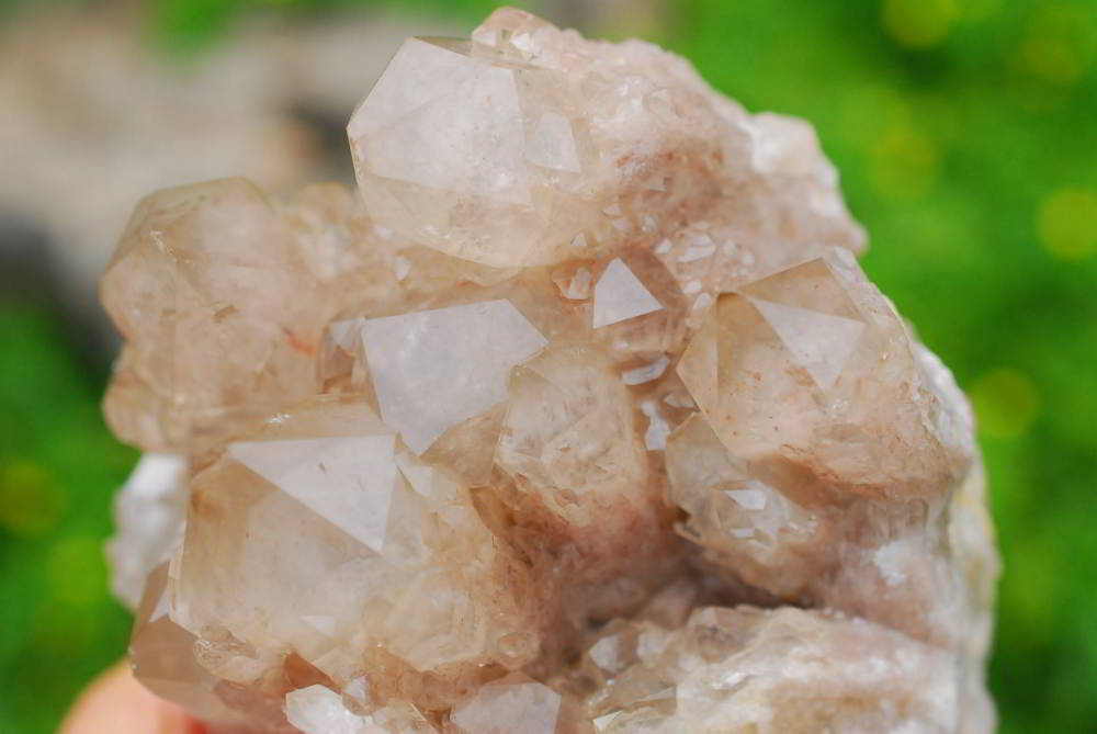 Natural Smokey Phantom Quartz Clusters x 2 From Lwena, Congo - TopRock