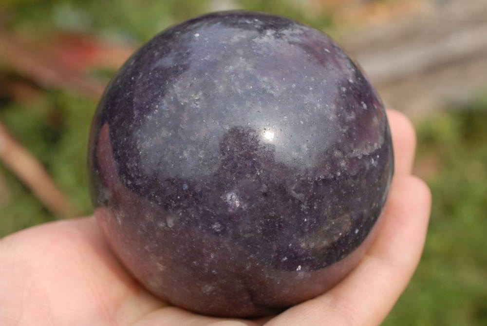 Polished Lepidolite Spheres With Pink Tourmaline & Blue Lithium x 3 From Madagascar - TopRock